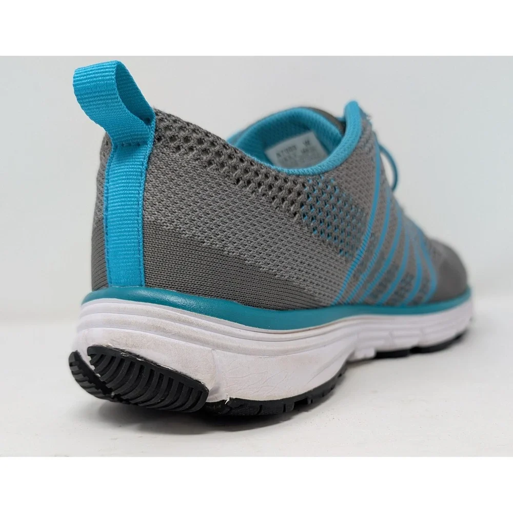 Apex A7000 Breeze Womens 8.5 Grey Blue Bungee Lace Shoes Sneakers VERY NICE!